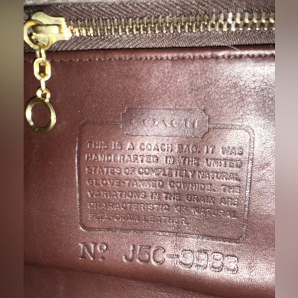Vintage Coach Regina authentic mahogany 1995 made in US with hangtag - Picture 11 of 16